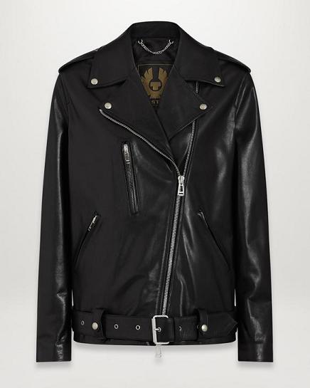 Veste Cuir Belstaff Femme Erin Noir France AK3186947